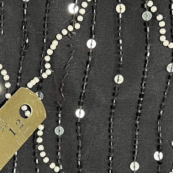 Silhouettes Dress Women's 20 ROARING 20s Sequins Beaded Flapper Girl Dress Black - Picture 11 of 17